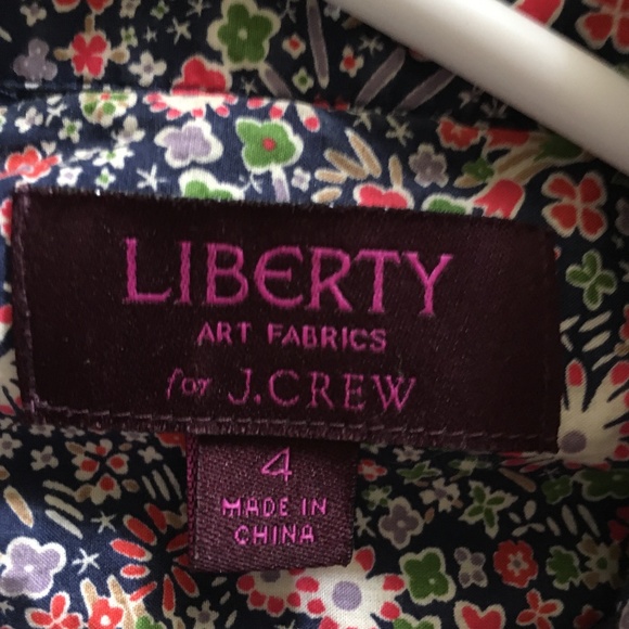 LIBERTY x J CREW Kayoko Floral Cotton Button Up Shirt 4 - Picture 7 of 7